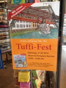 Tuffi-Plakat Schaufenster Buchhandlung Köndgen